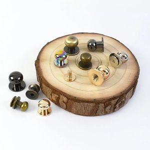 Meetee H3-2 6mm Hardware Acessório Cabeça Redonda Prego Rebites para Couro Craft Parafuso Metal Buckles Carteira <span class=keywords><strong>Belt</strong></span> Fastener Studs Fecho - Product Image 5