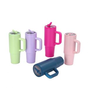 Stock 30Oz <b>Large</b> Capacity Stainless Steel Thermos Insulated Portable Travel Car Tumbler <b>Cup</b> Mug Ice Buster <b>Cup</b> With Handle Lid - Product Image 1