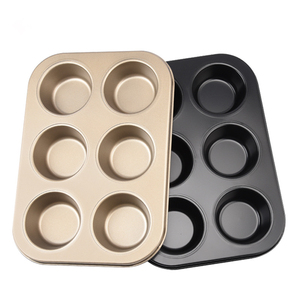 Molde para <span class=keywords><strong>Muffins</strong></span> Antiadherente <span class=keywords><strong>de</strong></span> 6 Cavidades, <span class=keywords><strong>Bandeja</strong></span> para Cupcakes para Horno - Product Image 1