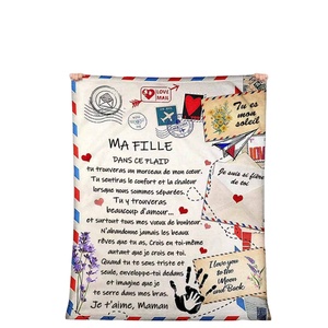 Coperta con lettera di stampa digitale personalizzata la migliore coperta regalo per la coperta in pile di <span class=keywords><strong>mia</strong></span> <span class=keywords><strong>figlia</strong></span> figlio - Product Image 1