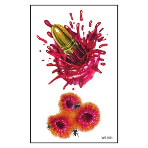 Disegni tatuaggio Stencil Template Body Art personalizzato aerografo Stencil personalizzato tatuaggi temporanei adesivo <span class=keywords><strong>stella</strong></span> in colore nero 0.2G - Product Image 1