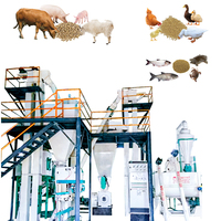 Ligne de production de granulés d'aliments pour animaux, haut rendement, fonctionnement continu et stable, aménagement personnalisé, projet clé en main d'usine d'aliments pour animaux