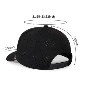 Молодежная Спортивная 5-панельная структурированная изогнутая Кепка Gorras, перфорированная Водонепроницаемая ПВХ резиновая нашивка, бейсболка с логотипом, шляпа для гольфа - Product Image 4
