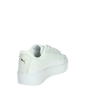 Sneakers con Plateau e Lacci per Ragazze, Bianche 393846, in Tela Imbottita alla Moda - Product Image 3