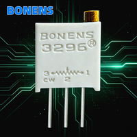Potentiomètre de précision rotatif multitours réglable Bonens 3296W - Blanc, pour vitrage de verre et céramique, 10-5M, broches PC, 10%