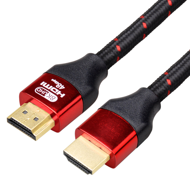8K 60Hz for 2.1 Cable 48Gbps Braided Gold Plated Nylon Jacket for TV Laptop Monitor Projector