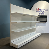Étagères d'épicerie personnalisées à un seul côté, légères, durables, présentoir en métal, construction en acier, installation rapide