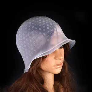 Topi silikon cat rambut yang dapat dipakai ulang dengan kait mudah menata rambut dan topi ujung penata rambut untuk penggunaan rumah dan Salon