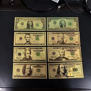 Billete <span class=keywords><strong>de</strong></span> Dólar Estadounidense Personalizado <span class=keywords><strong>de</strong></span> <span class=keywords><strong>100</strong></span> Dólares, Impresión Colorida con Lámina Dorada, Billete <span class=keywords><strong>de</strong></span> Plástico para Bodas y Cumpleaños, Duradero, Nuevo - Product Image 2