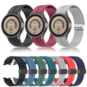 <span class=keywords><strong>Bracelet</strong></span> en Silicone pour Samsung <span class=keywords><strong>Watch</strong></span> 5 Pro, boucle magnétique pour <span class=keywords><strong>Galaxy</strong></span> <span class=keywords><strong>Watch</strong></span> <span class=keywords><strong>4</strong></span> Classic, bracelets de montre pour femmes - Product Image 1