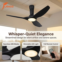 Ventilateur de plafond 3 pales avec lumière, télécommande, moteur AC, design moderne, pales ABS blanches, ventilateur-lustre, lampe pour projets en gros
