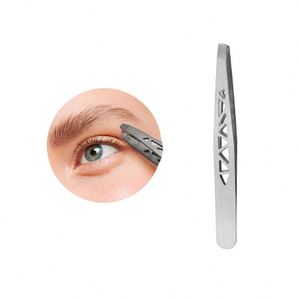 Vente directe usine – Pinces à épiler épaisses en acier inoxydable à marque privée pour sourcils, cils et poils du visage - Product Image 4