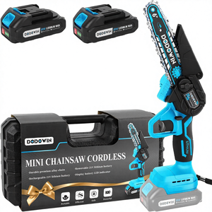 เลื่อยโซ่ไร้สาย DODOWIN ขนาดเล็ก <span class=keywords><strong>6</strong></span> นิ้ว ใช้แบตเตอรี่ มอเตอร์ 550 วัตต์ ผลิตในจีน ไม่มีเครื่องยนต์ เครื่องมือทำสวน ตัดกิ่งไม้ ของขวัญสำหรับผู้ชายและคุณพ่อ - Product Image 1