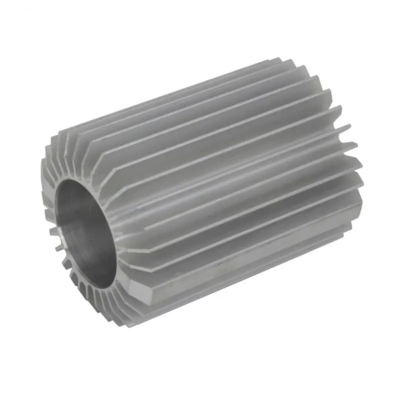 Figura rotonda di alluminio del dissipatore di calore utilizzato per dissipatore di calore del motore shell