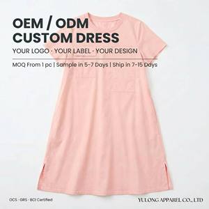Abito in Cotone di Alta Qualità per Signore, Traspirante per l'Estate, Basso MOQ, Personalizzabile OEM/ODM, Vendita all'Ingrosso - Product Image 1