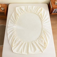Drap-housse 100 % coton imperméable 200 fils/pouce² style européen doux respirant couleur unie pour lits doubles, king, queen et usage hospitalier