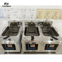 Friteuse à poulet 14L, cylindre unique, élévateur, friteuse électrique professionnelle, friteuse commerciale