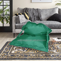 Canapé géant en tissu traditionnel imperméable avec ceinture pour usage intérieur/extérieur, plage, bar, balcon, housse amovible 180x140cm