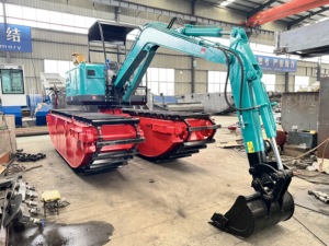 Escavadora Mini Anfíbia com Flutuador à Venda/Água Rasa - Product Image 1