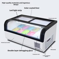 Vitrine Réfrigérée Commerciale YINZHENG pour Crèmes Glacées et Yaourts, Congélateur Professionnel pour Gâteaux et Yaourts Épais