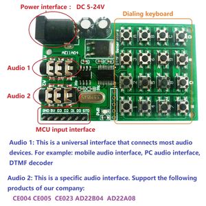 Modulo Generatore <span class=keywords><strong>DTMF</strong></span> BSSY)AE11A04, <span class=keywords><strong>Encoder</strong></span> Trasmettitore con Tastiera di Composizione, Controllo MCU per PC, Interfono, Audio Mobile, Casa Intelligente - Product Image 5