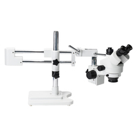 24MP 1080p Camera 3.5X-90X Zoom Simul-Focal Double Boom Stand Trinocular Stereo Microscope LED Illumination 60FPS for Phone