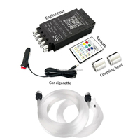Kit de feux de toit Starlight 26W, étoile filante, ultra-mince, double ports, moteur LED 16W, contrôle RF par application pour voitures, camions, SUV