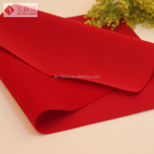 <span class=keywords><strong>precio</strong></span> de fábrica Caja de joyería de terciopelo suave tela de flocado Material RPET pelusa de algodón flocado Material - Product Image 6