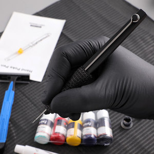 Kit Completo de Pluma Manual para Tatuajes, Herramienta de Tatuaje con Mango Negro para Entrenamiento en Escuelas de Tatuaje y Práctica para Principiantes - Product Image 2