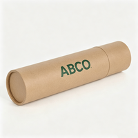 Boîtes en carton cylindriques jetables écologiques personnalisables en gros, papier kraft brun naturel, design moderne, recyclables