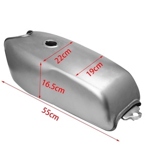 9L Brilliant Blank Style <span class=keywords><strong>Moto</strong></span> Vintage Gas FUEL TANK Cafe Racer avec capuchon avec interrupteur pour HONDA YAMAHA SUZUKI Paint - Product Image 2