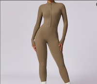 TOPKO Combinaison de yoga à manches longues et fermeture éclair pour femmes de haute qualité ODM OEM Combinaison de musculation à haute intensité