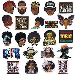 Parche Bordado Creativo Termoadhesivo de la Banda de Rock Rapero Kanye, Parche de Mujer Negra con Poder Femenino para Decoración DIY - Product Image 1