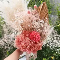 थोक गर्म बेच घर शादी की सजावट दुल्हन गुलदस्ता व्यवस्था बूटोनीयर प्राकृतिक सूखे फूल गुलदस्ता