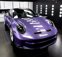 Emballage en vinyle pour voiture en métal liquide sans bulles d'air Otovera violet à changement de couleur PET