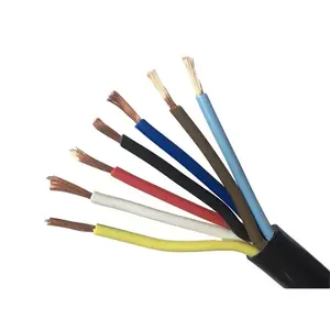 Cable de cobre Cable eléctrico RVV 2x0,75 MM 4x2,5 MM 3x0.75MM2 4x1.5MM2 Cable flexible