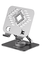 Nouveau support pour ordinateur portable en métal argenté, réglable multi-angles, conforme aux normes CE et RoHS, compatible avec les bureaux d'éducation et les tablettes