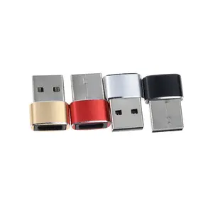 شاحن USB C من الإناث إلى USB من الذكور شاحن من سبيكة الألومنيوم نوع C لهاتف iPhone