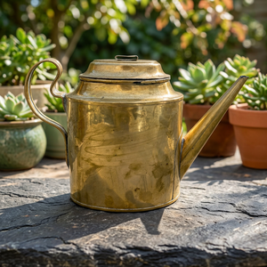 Hervidor de agua hecho a mano olla de cobre Retro tetera de agua hirviendo hogar olla caliente restaurante sopa Gas boca larga olla de latón - Product Image 1