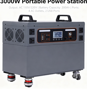 3000W portatile alimentazione esterna LiFePO4 batteria pura onda sinusoidale Inverter ricarica rapida pannello solare Mobile di accumulo di energia per - Product Image 5