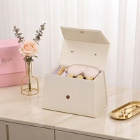 Boîte cadeau de luxe personnalisée en cuir texturé, élégante mallette trapézoïdale pour bijoux et cosmétiques, idéale pour l'image de marque de boutique
