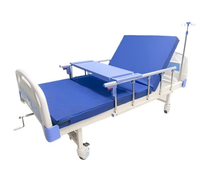 Lit d'hôpital manuel pour usage en salle de soins ou à domicile, avec garantie d'un an
