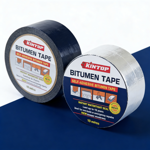 Bande d'étanchéité bitumineuse autocollante, recouverte d'aluminium, protection contre les fuites pendant 5 ans pour les toits, les gouttières, les sous-sols et les réparations d'urgence - Product Image 1
