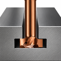 Fraise à rainurer en T en carbure pour machine CNC, pour acier et alliage d'aluminium, fraise à queue de type T à usage général, à col long, durable, métrique