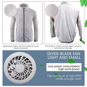 قميص صيفي لتكييف الهواء للرجال, قميص تبريد للسفر مع سترة بمروحة - Product Image 3