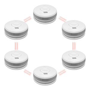 무선 보안 연기 화재 경보기 RF433MHz EN14604 인증된 연동 감지기 - Product Image 1