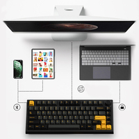 Clavier Mécanique FL ESPORTS GP75 Trois Modes 82 Touches 75% Rétroéclairé RGB Gasket NKRO PCB Hotswap pour Joueurs Windows