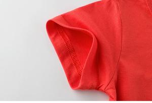 Ropa Infantil Verano 2022 Camiseta de Manga Corta con Cuello Redondo para Bebé, Camiseta Infantil Lisa de Color Sólido Personalizada - Product Image 4