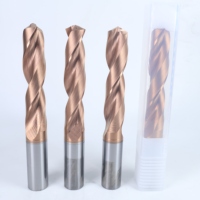 Foret hélicoïdal en carbure de tungstène massif à refroidissement intégré pour CNC, outil de perçage CNC pour aluminium, fourniture directe usine
