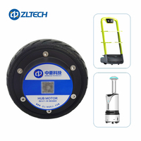 Kit Motor Hub Roda DC 5 Inci ShenZhen ZLTECH 24V 150W 3N.m dan Penggerak Motor Servo untuk Robot Layanan AGV